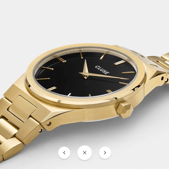 BRAND NEW Vigoureux Watch Steel, Black, Gold Colour - Picture 3 of 4